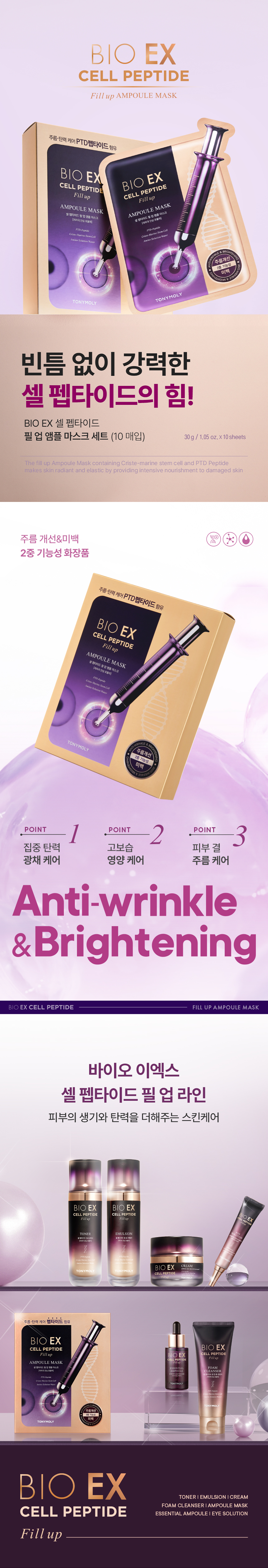 bio ex cell peptide fill up ampoule mask set overview