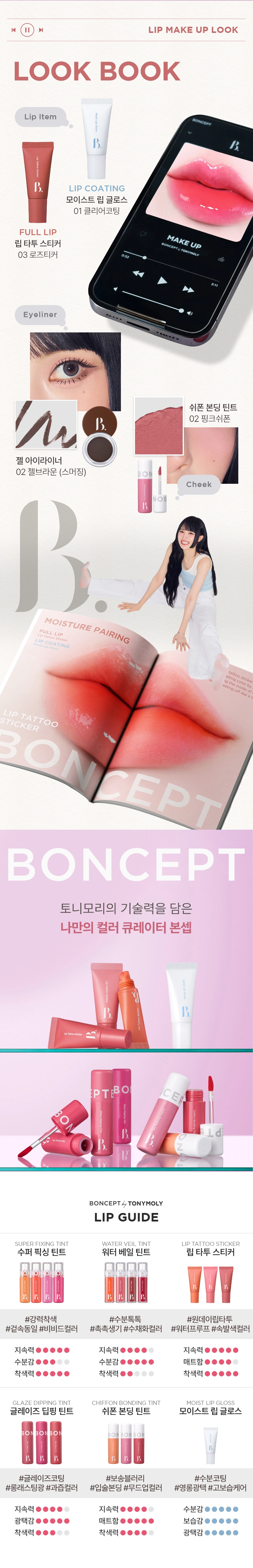 [다이소] 본셉 모이스트 립글로스 01클리어코팅(boncept moist lip gloss)
