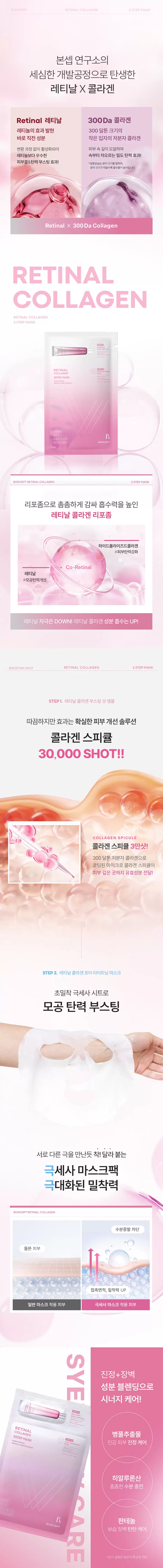 본셉 레티날 콜라겐 투스텝 마스크 시트(boncept retinal collagen 2step mask shee)