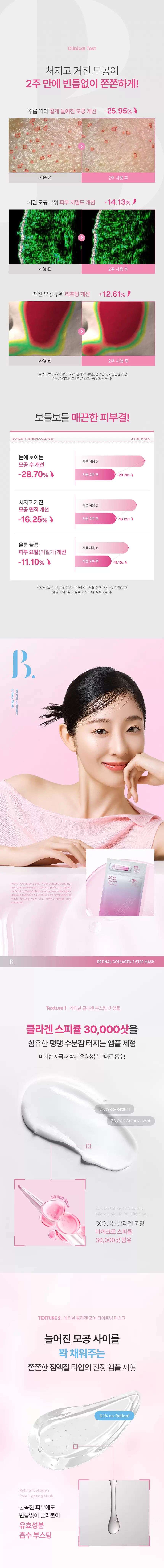 본셉 레티날 콜라겐 투스텝 마스크 시트(boncept retinal collagen 2step mask shee)