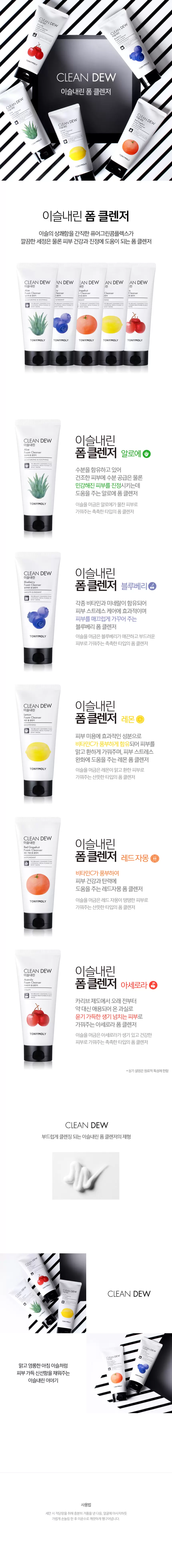 이슬 내린 폼클렌저(clean dew aloe foam cleanser)