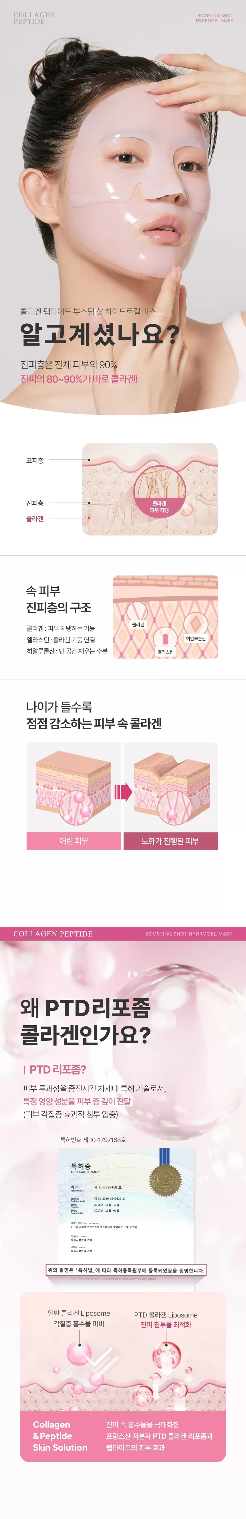 콜라겐 펩타이드 부스팅 샷 하이드로겔 마스크(collagen peptide boosting shot hydrogel)