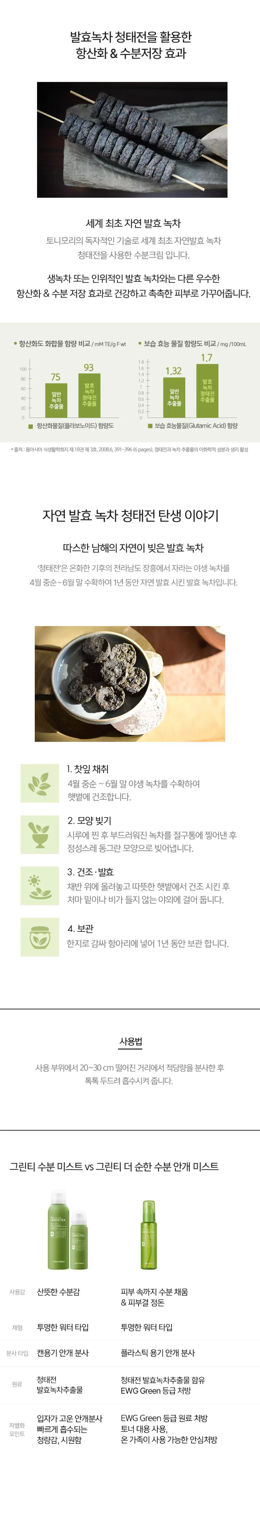 더 촉촉 그린티 더 순한 수분 안개 미스트(green tea mild watery micro mist)