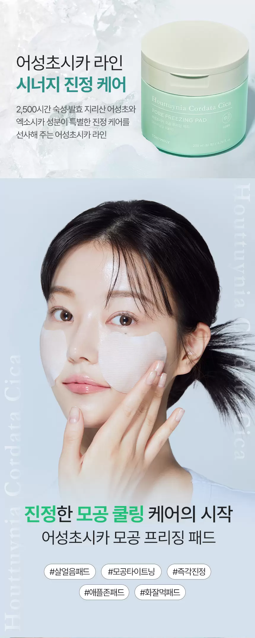 어성초시카 모공 프리징 패드(houttuynia cordata cica pore freezing pad)