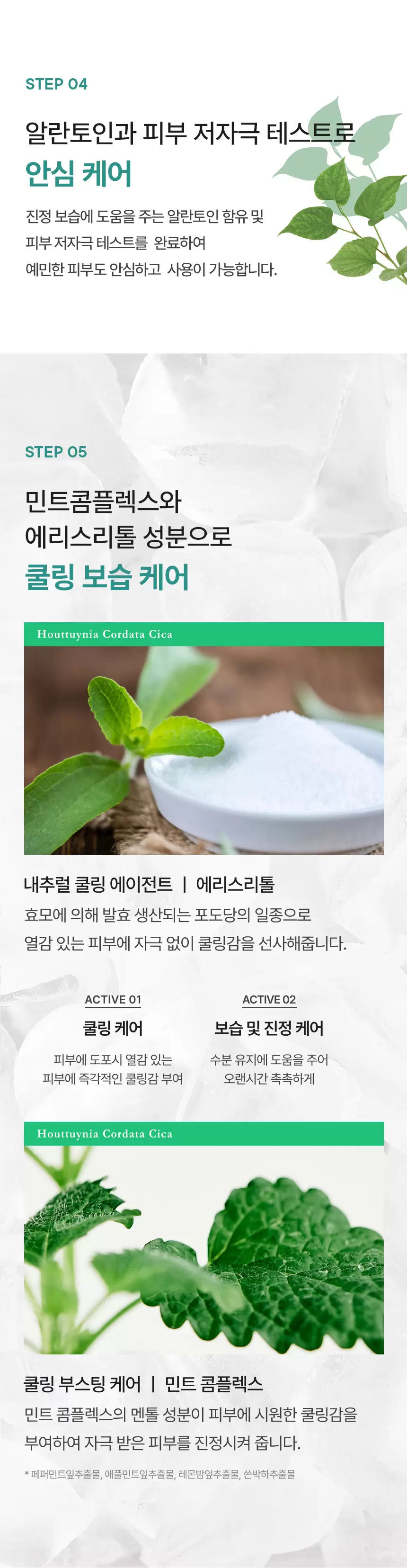 어성초시카 모공 프리징 패드(houttuynia cordata cica pore freezing pad)