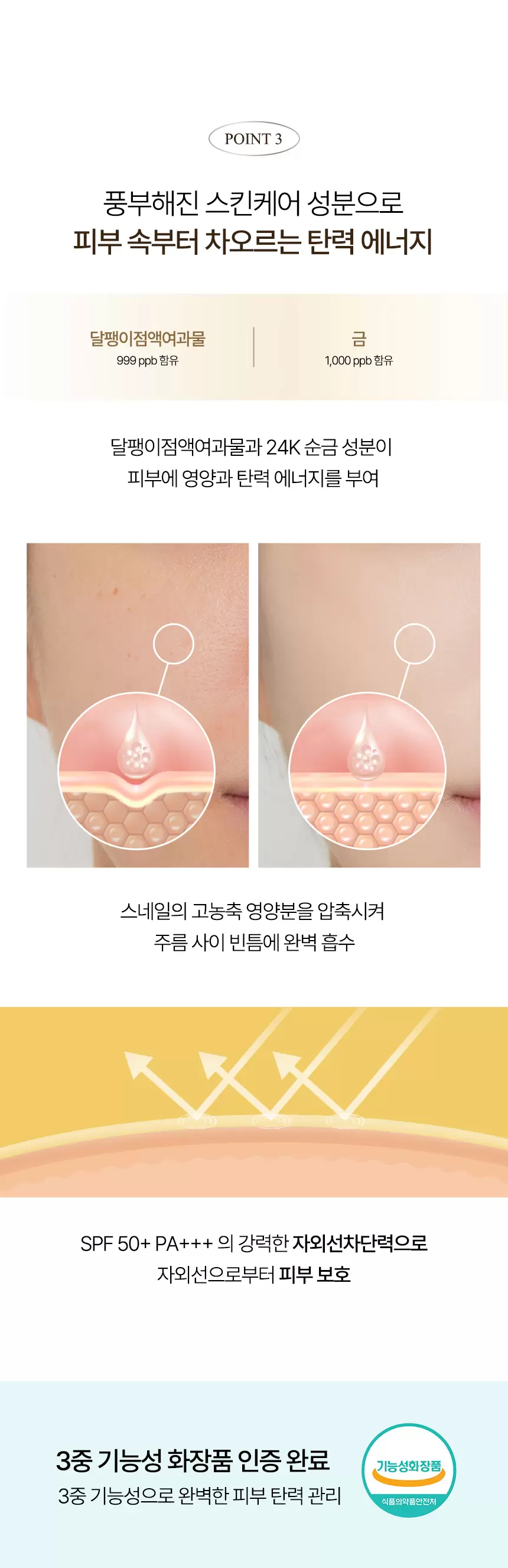 인텐스케어 골드 24K 스네일 캡슐 비비 크림(intense care gold 24k snail capsule bb)