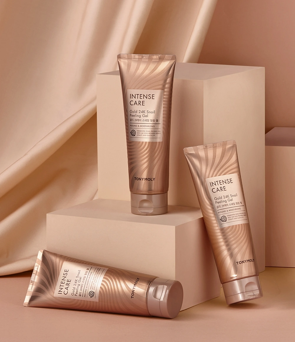 인텐스케어 골드24K 스네일 필링젤 연출 이미지