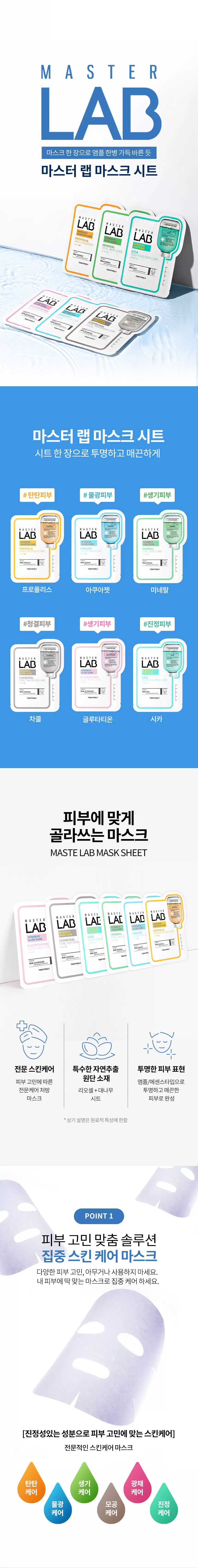 [임직원] 마스터 랩 마스크시트 10매 (시카)(master lab cica mask sheet)