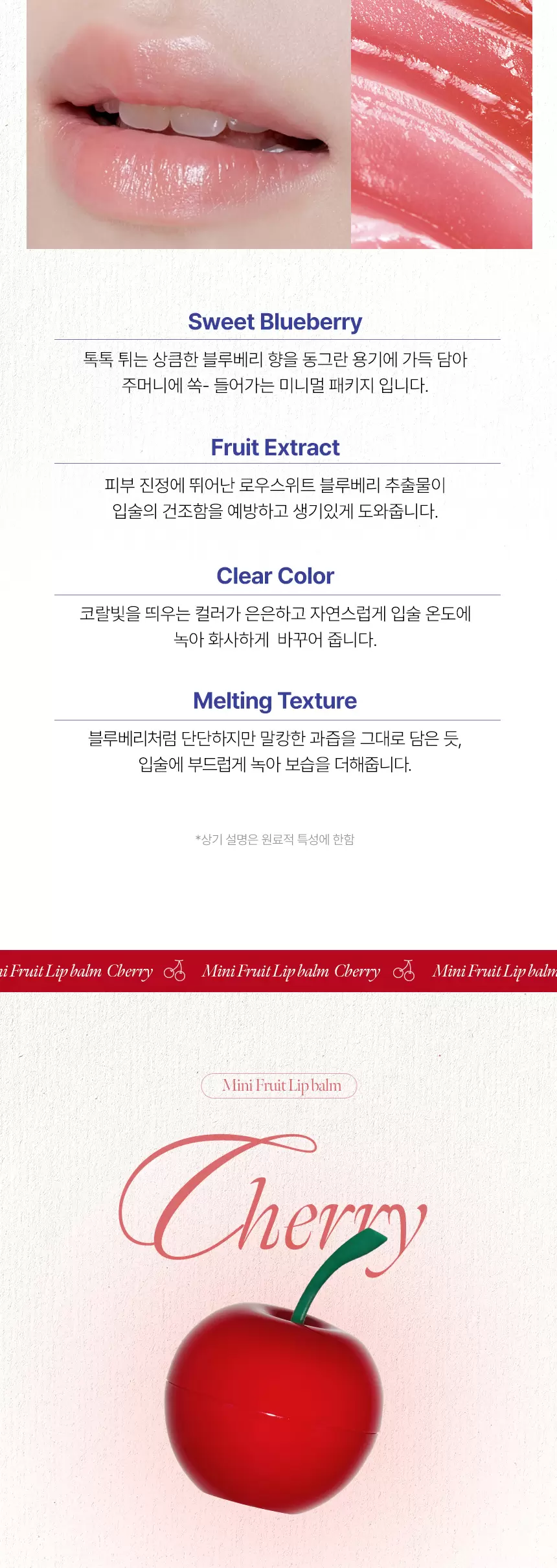 미니 과일 립밤(mini fruit lip balm)