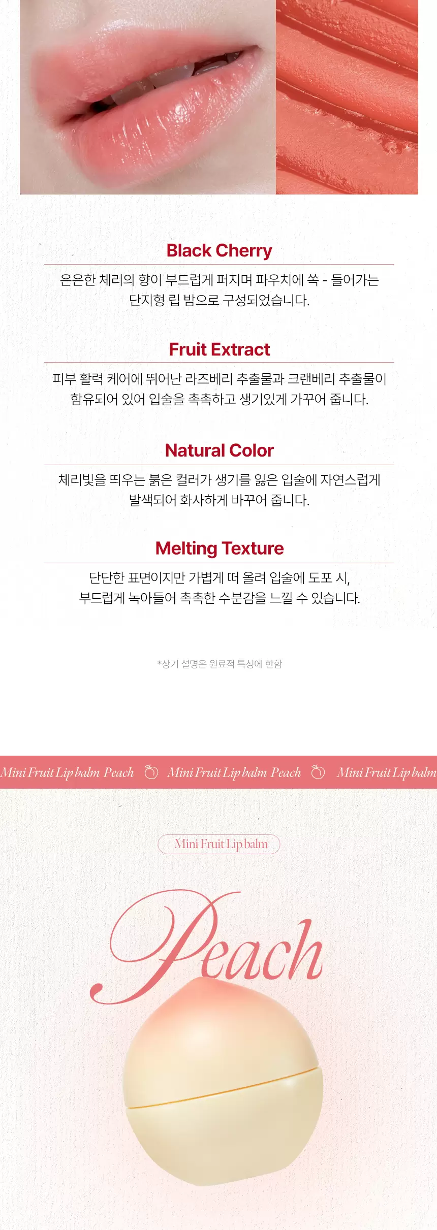 미니 과일 립밤(mini fruit lip balm)