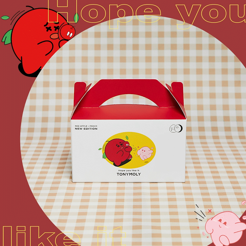 진심어린 사과 핸드크림 세트(red apple and peach hand cream set)