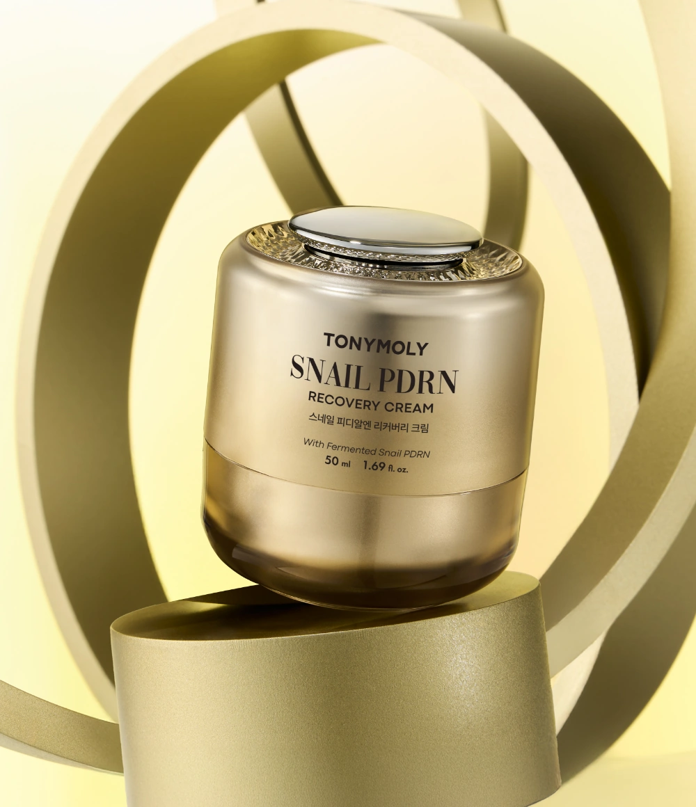 스네일 PDRN 리커버리 크림 연출 이미지