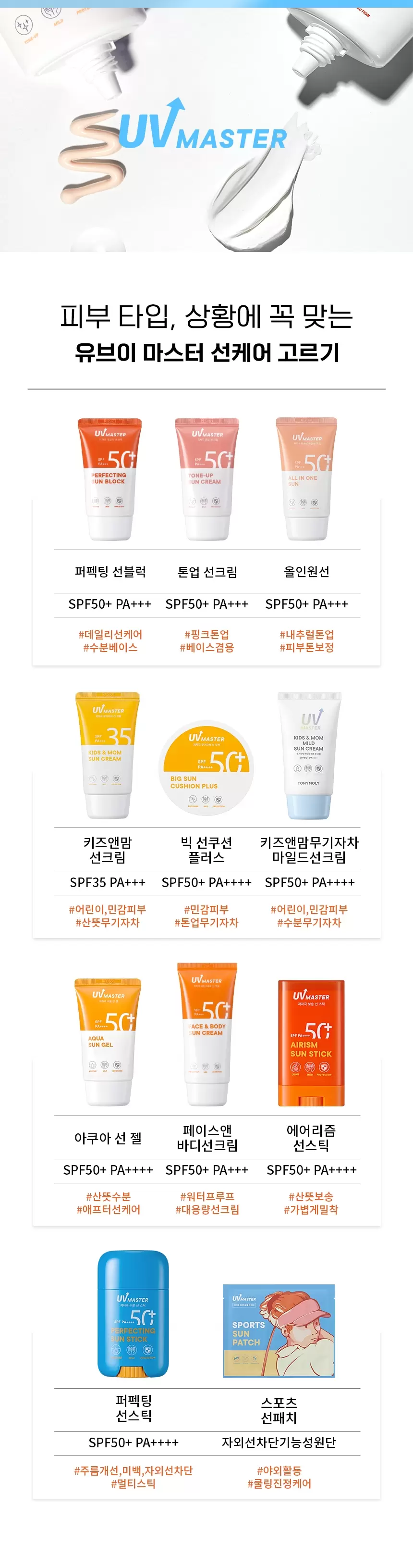 (1+1) 유브이 마스터 키즈앤맘 선크림(uv master kids and mom sun cream set)
