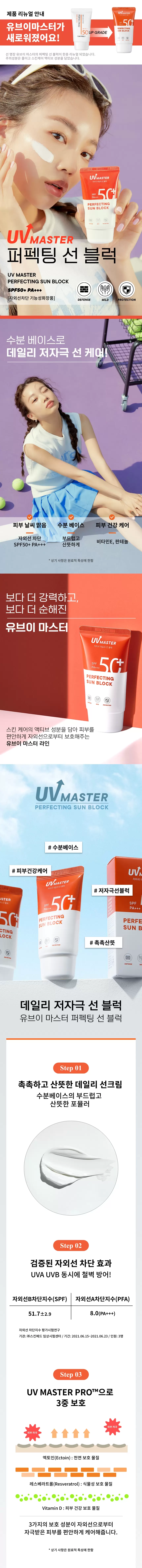 (1+1)유브이 마스터 퍼펙팅 선블럭(uv master perfecting sun block set)